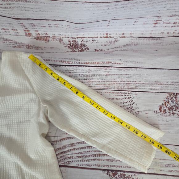 Club Monaco Cream Dress 8 Asymmetric Ruffle Hem Coquette Ethereal Fairy Whimsy - Picture 15 of 16